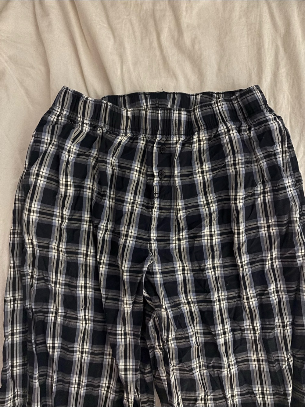 Aeropostale Black and White Plaid Pajama Pants